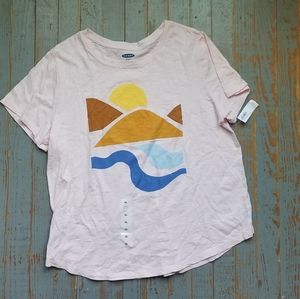 2/$8 Old Navy Graphic Tee River Mountain Sun NWT